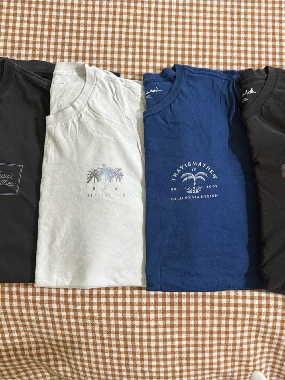 Travis Mathew Assorted Short Sleeve Tees in Black, White, and Blue